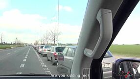 Amateur Czech Hussy's Big Tits Covered in Jizz After Public Doggystyle