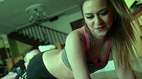 i’m teaching pilates to my client and we end up banging hard!