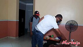 Broke ebony bitch resolves family debt with cunt