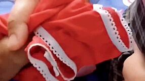 Uniformed student gets fucked and creampied