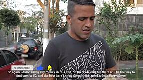 Latina teen Leticia Ferola fucks Tony Tigrao on street for 50 reais