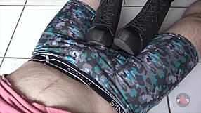 Milf Teases Cock with Boots