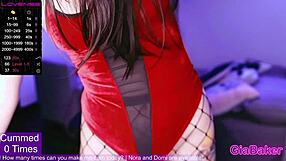 Gia Baker Teases With Her Tattooed Feet And Small Tits On Webcam, Feeling So Excited!