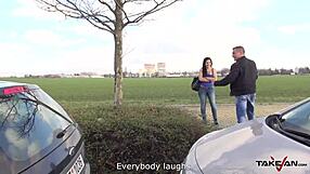 Amateur Czech Hussy's Big Tits Covered in Jizz After Public Doggystyle