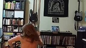 Black Skirt And Heels Strip Tease