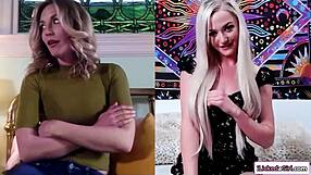 blonde step mom watches stepteen masturbate