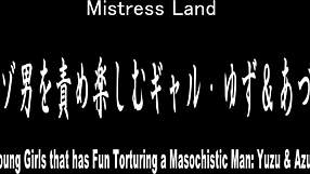 Young Chicks Tease and Lick a Submissive Guy in Miniskirts