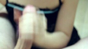 Petite Blonde Wife Gives Slobbery Blowjob, Swallowing Every Drop