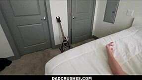 Petite blonde teen Slimthick Vic joins milf Camryn and stepdad Ike for bold threesome pov.