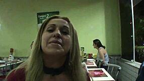 i'm a blonde latina showing off my big ass on the street