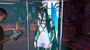 3D Asian robot in lingerie gets pussy drilled hard