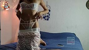 karol, the skinny blonde babysitter, gets ready to fuck in college