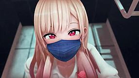 كيتاغاوا في المرحاض: مشهد هينتاي أنمي مثير