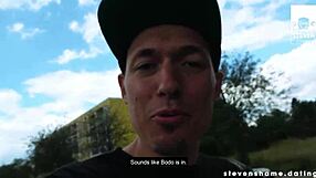 Watch this brunette German teen get fucked outdoors in dating reality!