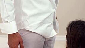 Wow, hot mormon babe rides cock for cumshot!