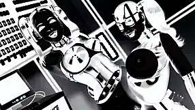 Oh, these C23 robot whores partying in dystopian visuals!