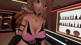 Big tits boobjob during pov lap dance at bar