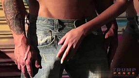 In this scene, slut Lindsay kneels down to suck on a massive cock from Patriot 1 5, her big tits bouncing as she takes it deep.