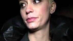 shorthaired beauty fucks outdoors