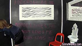 Bukkake Babe Rubs Cunt In Blowbang