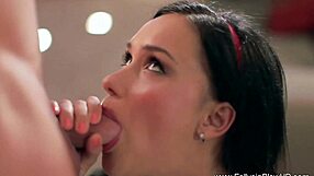 Happiness With A Perfect Blowjob Babe Featuring Blonde Handjob And Sensual Oral Cumshot