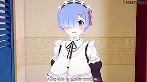 Rem the maid in re zero fantasy game