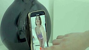 Super hot lesbian squirts dripping wet on bed during wild play