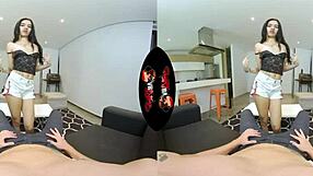 Tiny latina teen gets tight pussy pounded in pov vr reality scene