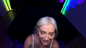 Blonde fucks with huge natural tits