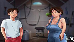 Anime babe drinks milk from tap