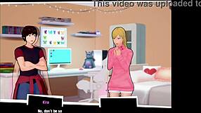 Masturbating with my stepmother's huge ass in 3D game