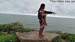 we took the young carioca to the beach to fuck with the couple in the woods and they caught us fucking