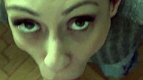 Candie Cross Goes On Her Knees For A Facial Blowjob