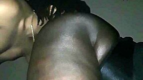 Big booty ebony enjoys some backshots in the scene