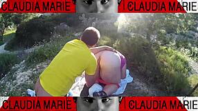 Fat woman shoves cookies into her pussy, then gay friend licks them out!