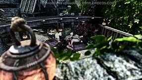 futa aya sucks off chaconne in public park