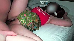 Fucking Neighbor's Huge Shaved Pussy Until Creampie Overflow!