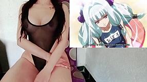 hentai babes with big tits banged hard on beach in anime