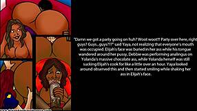 An 18-year-old guy fucks his step mom and her big booty friends in this comic.