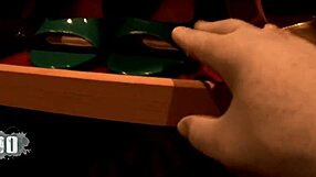 Submissive brunette fucked hard by giant dick