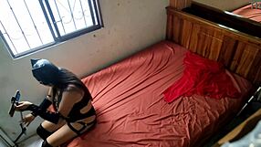 Stepbrother arrives during homemade porn, fucking interrupted by wife