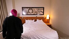 lady lazerus pegs chubby guy with huge femdom toy