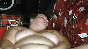 Milf intensely squirts hard with two huge dildos