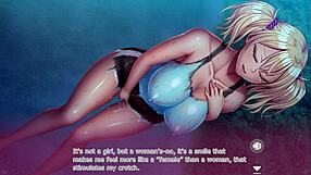 Cheeky gal becomes meat masturbator in fallen anime game part 2