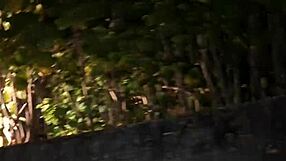 Fanny shows her ass without panties on the street