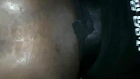 Big booty ebony enjoys some backshots in the scene