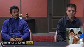 big tits monique alexander cheats at work with bambino on brazzers