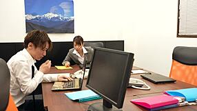 Emiko Sugioka has overtime sex with creampie in office