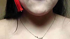 Asian Milf Inserts 20cm Toy Into Tight Pussy, Stretching It Wide