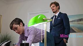 hey, wanna watch this petite secretary seduce her boss with ease?